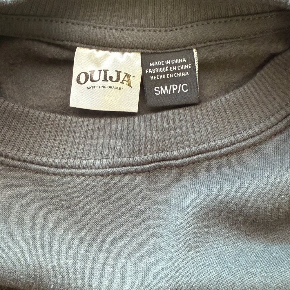 Ouija Crewneck Sweatshirt Cotton/Polyester Gray Small Graphic Print - Picture 5 of 6